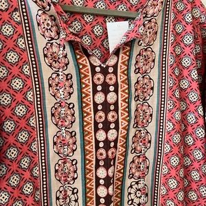 La Cera Tribal Print Kaftan